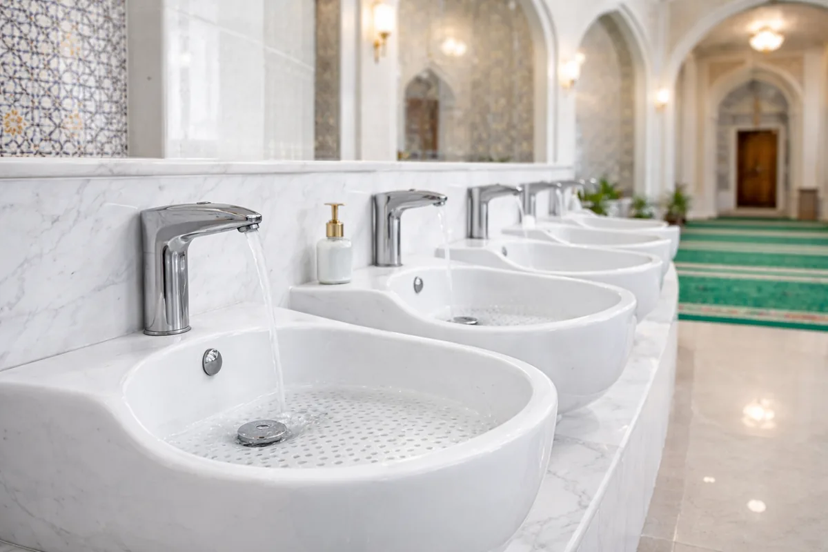 Quels sont les avantages des lavabos d'ablutions en céramique antibactérienne pour mosquées